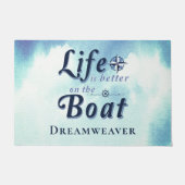 Das Leben ist ein besseres blaues Schiff - Willkom Fußmatte (Vorderseite)