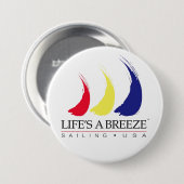Das Leben ist ein Breeze®_Paint-The-Wind_Sailing Button (Vorne & Hinten)