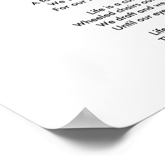 Das Leben ist ein Büro. Poster (Ecke)