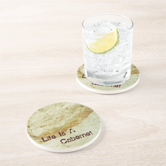 Das Leben ist ein Cabernet-Untersetzer! Getränkeuntersetzer (Seite)
