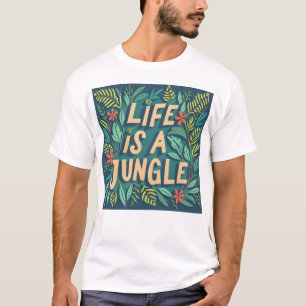"Das Leben ist ein Dschungel" Naturziffer lustiger T-Shirt