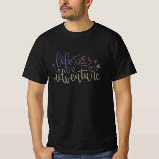 Das Leben ist ein Erlebnis der Sonne Wanderwelt T-Shirt (Vorderseite)