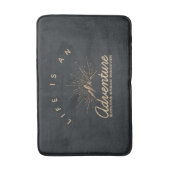 Das Leben ist ein Erlebnis Entdecken Sie den Traum Badematte (Vorderseite Vertikal)