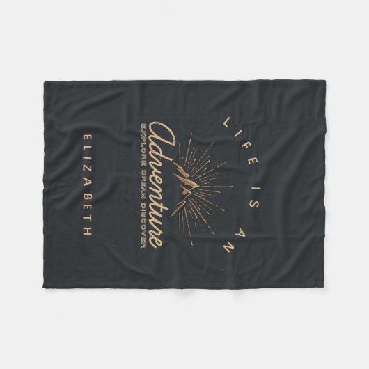 Das Leben ist ein Erlebnis Entdecken Sie den Traum Fleecedecke (Vorderseite (Horizontal))