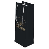 Das Leben ist ein Erlebnis Entdecken Sie den Traum Geschenktüte Für Weinflaschen (Rückseite Schrägansicht)