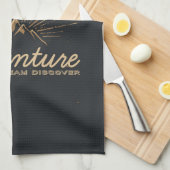 Das Leben ist ein Erlebnis Entdecken Sie den Traum Geschirrtuch (Viertel Falte)