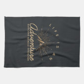 Das Leben ist ein Erlebnis Entdecken Sie den Traum Geschirrtuch (Horizontal)