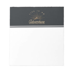 Das Leben ist ein Erlebnis Entdecken Sie den Traum Notizblock