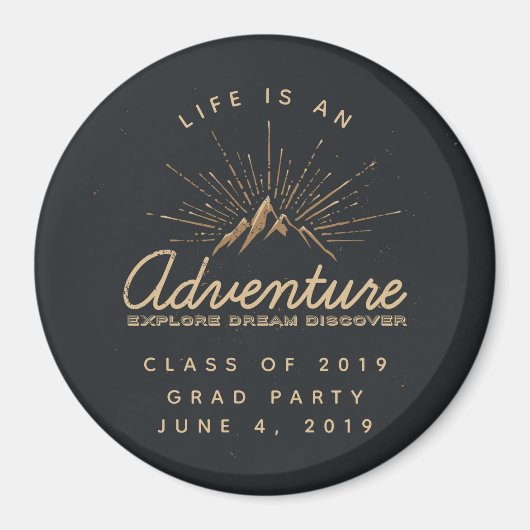 Das Leben ist ein Erlebnisberg mit den goldenen So Magnet (Vorne)