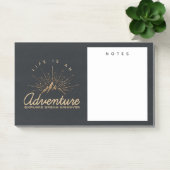 Das Leben ist ein Erlebnisberg mit Sonnenstrahlen Post-it Klebezettel (Büro)