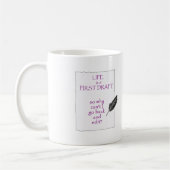 Das Leben ist ein erster Entwurf Kaffeetasse (Links)