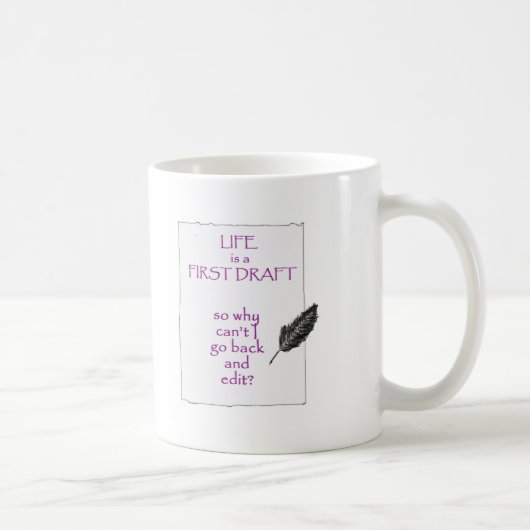 Das Leben ist ein erster Entwurf Kaffeetasse (Rechts)