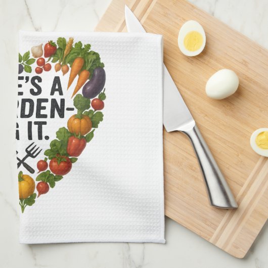 Das Leben ist ein Garten Geschirrtuch (Viertel Falte)