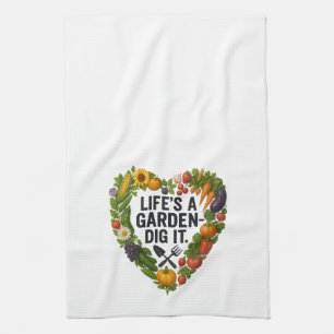 Das Leben ist ein Garten Geschirrtuch