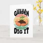 Das Leben ist ein Gartengrab, der die Pflanze der Karte (Gelbe Blume)