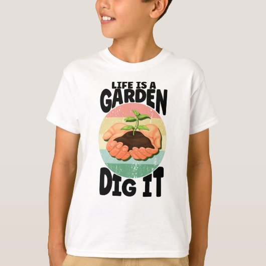 Das Leben ist ein Gartengrab, der die Pflanze der T-Shirt (Vorderseite)