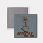 Das Leben ist ein Gartengrab. Magnet (Vorderseite/Rückseite)