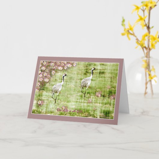 Das Leben ist ein Geschenk Karte (Gelbe Blume)