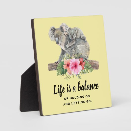 Das Leben ist ein Gleichgewicht Inspiration für Ko Fotoplatte (Vorderseite)