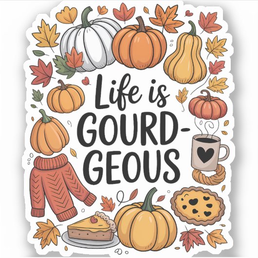 Das Leben ist ein gourgotischer Fall Aufkleber (Vorderseite)