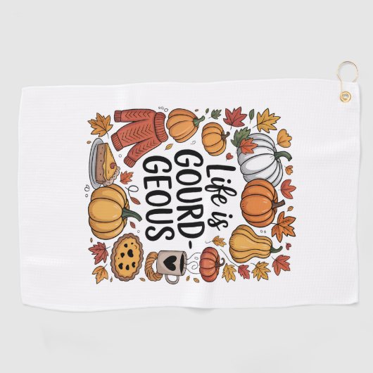 Das Leben ist ein gourgotischer Fall Golfhandtuch (Horizontal)