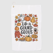 Das Leben ist ein gourgotischer Fall Golfhandtuch (Vorderseite)