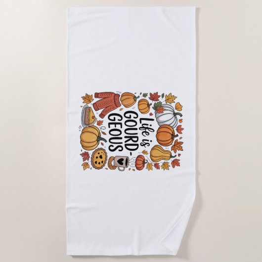 Das Leben ist ein gourgotischer Fall Strandtuch (Vorderseite)