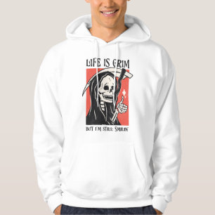 Das Leben ist ein grimmiger, grimmiger Sensenmann Hoodie