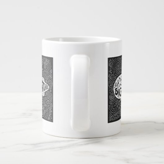 Das Leben ist ein großes Abenteuer Jumbo-Tasse (Rückseite)