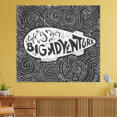 Das Leben ist ein großes Abenteuer Leinwanddruck (Insitu (Wohnzimmer))