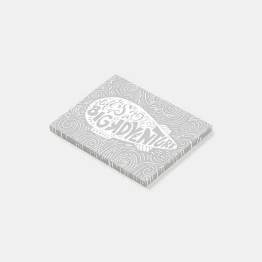 Das Leben ist ein großes Abenteuer Post-it Klebezettel (angewinkelt)