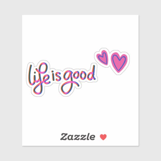 Das Leben ist ein guter Affirmationsaufkleber Aufkleber (Blatt)