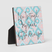 Das Leben ist ein hartes Zitat Fotoplatte (Vorderseite)