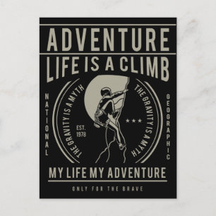 Das Leben ist ein Höhepunkt My Life My Adventure Postkarte