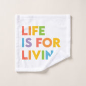 Das Leben ist ein Leben Badhandtuch Set (Waschlappen)
