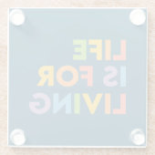 Das Leben ist ein Leben Glasuntersetzer (Rückseite)