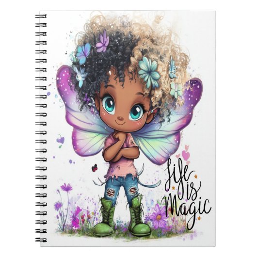 Das Leben ist ein magisches SpiralNotebook Notizblock (Vorderseite)