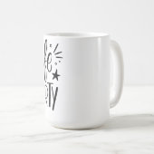 "Das Leben ist ein Party" Keramik Kaffee Tasse (VorderseiteRechts)