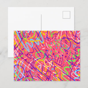 Das Leben ist ein Party Postkarte