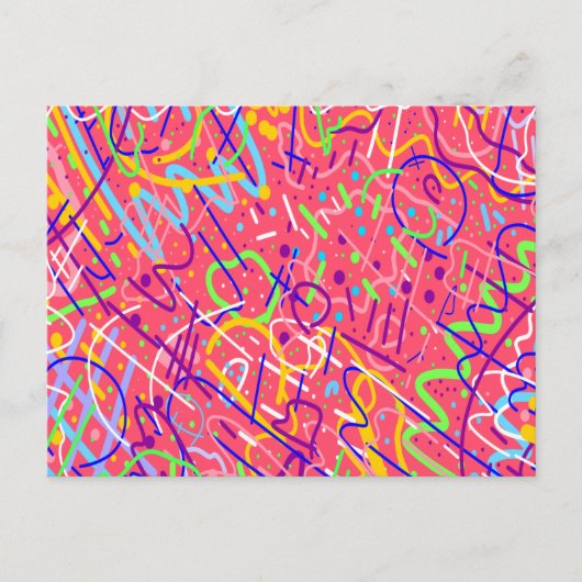 Das Leben ist ein Party Postkarte (Vorderseite)