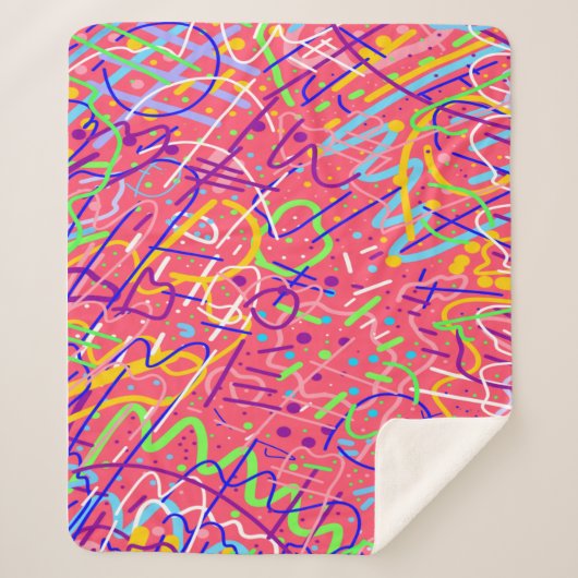 Das Leben ist ein Party Sherpadecke (Vorderseite)