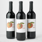 Das Leben ist ein Pfirsich Weinetikett (Flaschen)