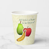 Das Leben ist ein Picknick! (Personalisierte Umarm Pappbecher (Rückseite)
