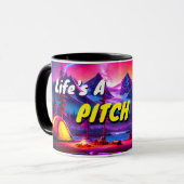 Das Leben ist ein Pitch - Geschenk Humorvolles Cam Tasse (Vorderseite Links)