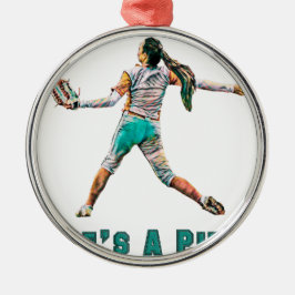 Das Leben ist ein Pitch Ornament Aus Metall