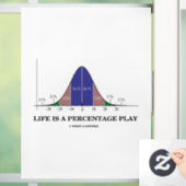 Das Leben ist ein prozentualer Spaß der Glockenkur Fensteraufkleber (Zuhause)