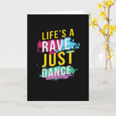 Das Leben ist ein Rave Festival Karte (Gelbe Blume)