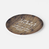 Das Leben ist ein Reise-rustikales Holz Pappteller (Schrägansicht)