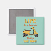 Das Leben ist ein Reisemagnet Magnet (Vorderseite/Rückseite)