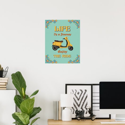 Das Leben ist ein Reiseplakat Poster (Heimbüro)